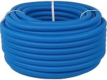 Гофра ППЛ HF безгалогенная Промрукав Д=25 легкая с протяжкой синий (50м) картинка